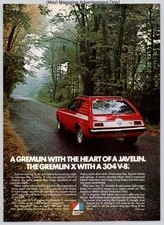 Gremlin X V8 Subcompact American Motors Car Promo Vintage 1972 Advertisement