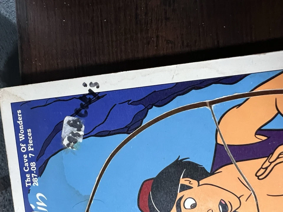 Playskool & DISNEY Vintage Wooden Puzzle LOT OF  2 Aladdin And The Lion King - Image 4 of 4