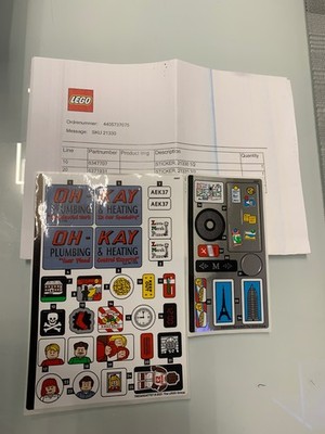 Lego 21330 Home Alone Aufkleber - Blatt 1 + 2 - Neu unbenutzt