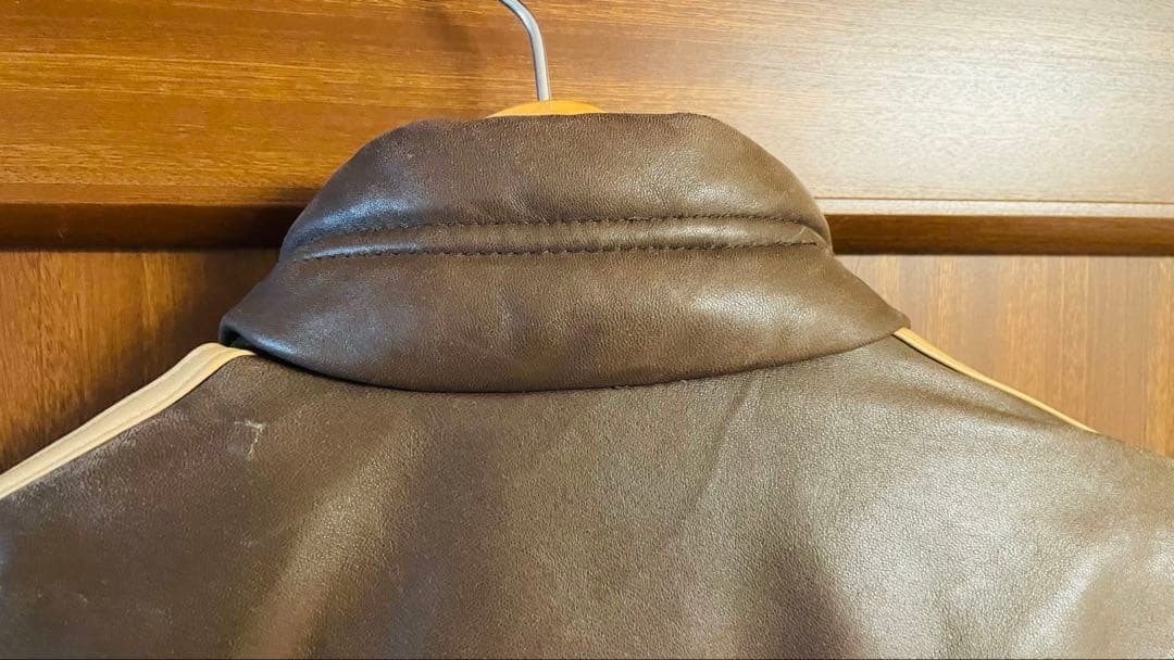 Schott Leather Down Feathers Jacket Sheepskin Lea… - image 7