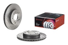 Brembo 09.5457.3x Xtra Uv Coated Vented Drilled Front Brake Rotor Acuraciimo...