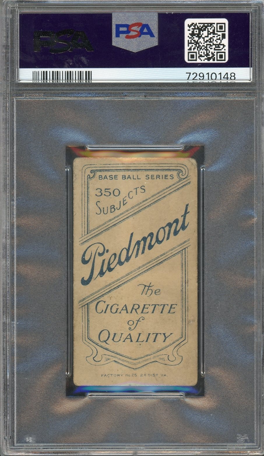 1909-11 T206 - Joe Birmingham 150 Back RC PSA 2.5 GOOD view 2