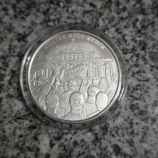 Trump 2020 MILLION MAGA MARCH Silver J6 Coin MINT ERROR - LOW serial # 279 on The Hot Collector