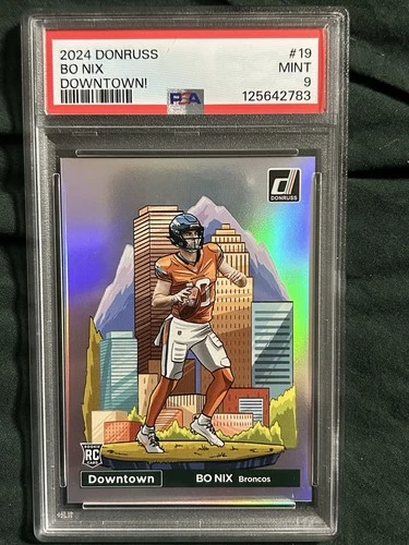 2024 PANINI DONRUSS DOWNTOWN! 19 BO NIX PSA MINT 9