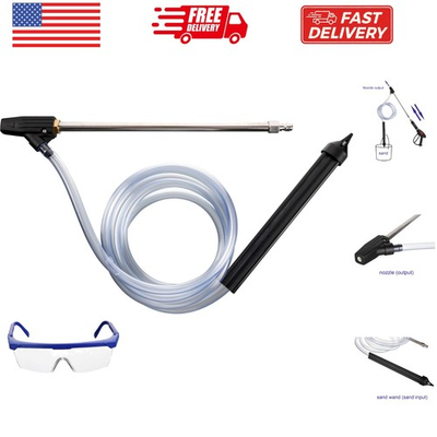 #ad Pressure Washer Sandblasting Kit Wet Sandblaster Attachment 2500 PSI 1 4 I... $46.91