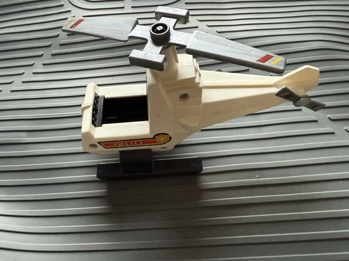 Vintage Fisher-Price Husky Helper Police Helicopter Little People 1981