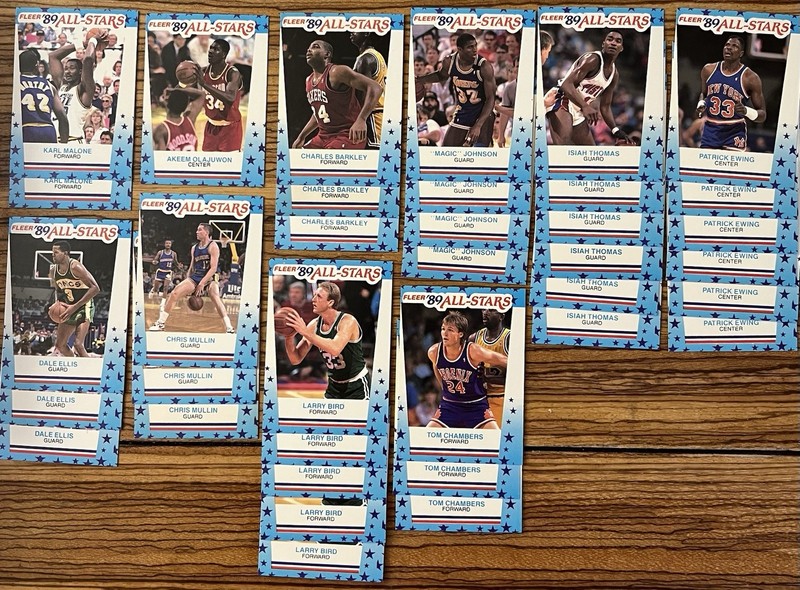 1989 Fleer basketball stickers lot of 36 cards