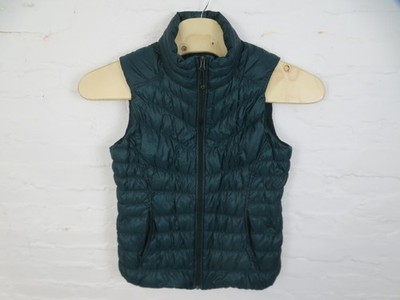 Athleta Vest Womens Large Green Goose Down Puffer Quilted Lightweight Outdoor
