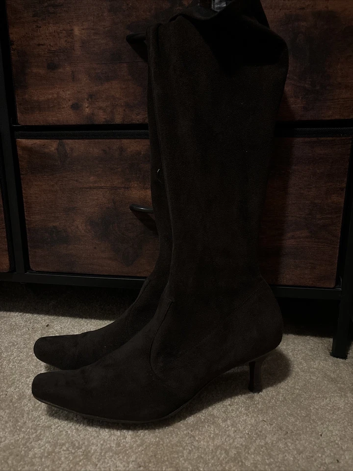 Talbots Women's Velvet Brown Boots,Genuine Leather Size 11 B - Image 2 of 4