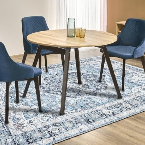 Area Rug 8×10, Large Vintage Boho Rug,Ultra-Soft Low Pile, Washable, Non 