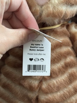 Jellycat Bashful Luxe Juniper Bunny, Brand New With Tags And Dust
