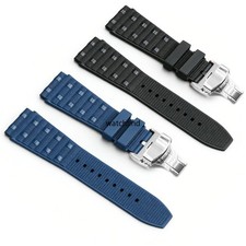 22/24MM Soft Silicone Rubber Bracelet Watch Band Strap Buckle Clasp Replacement