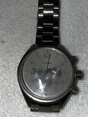 Fossil Chronograph Men's 47mm Grey Gunmetal Bracelet CH-2802