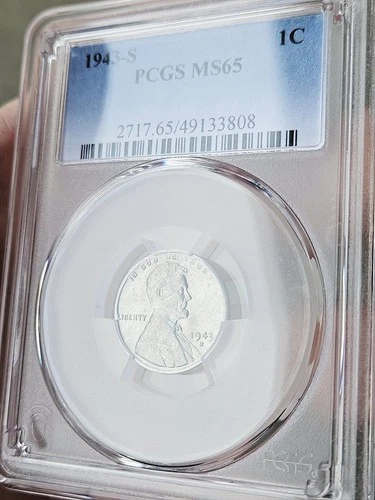 1943-S PCGS MS65 Lincoln Steel Wheat Cent #3808