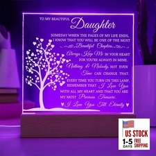 Daughter Keepsake Gift - Lamp of Love, Square Acrylic Plaque Gift for