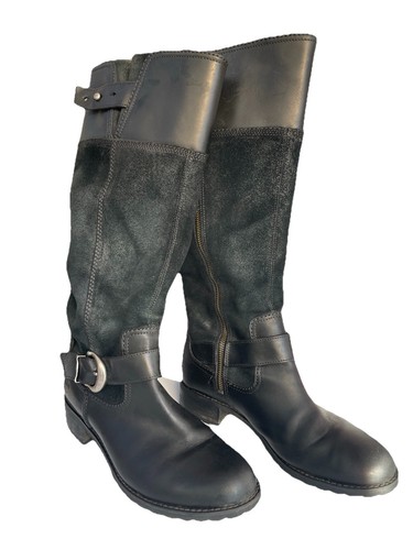Timberland Earthkeepers stivali alti neri in pelle scamosciata da donna taglia 5W/38/US 7 - Foto 2 di 15
