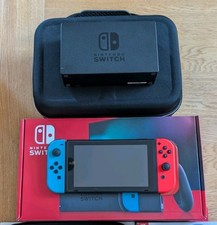 Nintendo Switch V2 Console Boxed Bundle 256GB SD Card + 2 Carry Cases