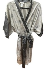 LILY OF FRANCE Short Robe Women  s L Sleepwear Vintage Floral, Polyester