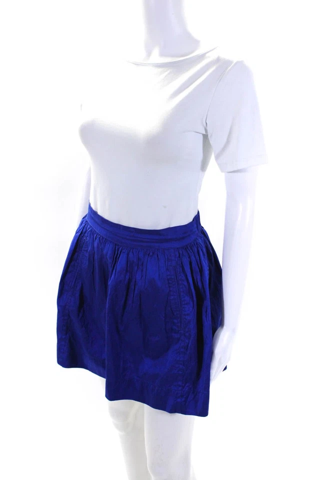 Falda Calypso Saint Barth Mujer Cintura Elástica Seda Línea A Azul Talla XS Foto 2 de 4