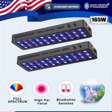 Phlizon 1-2PCS 165W LED Aquarium Grow Light Coral Reef Grow Fish Fresh/Saltwater