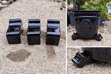 Pack Of 3 Black ceramic pot Feet | Lift Up Your Planters With Ceramic Pot Feet