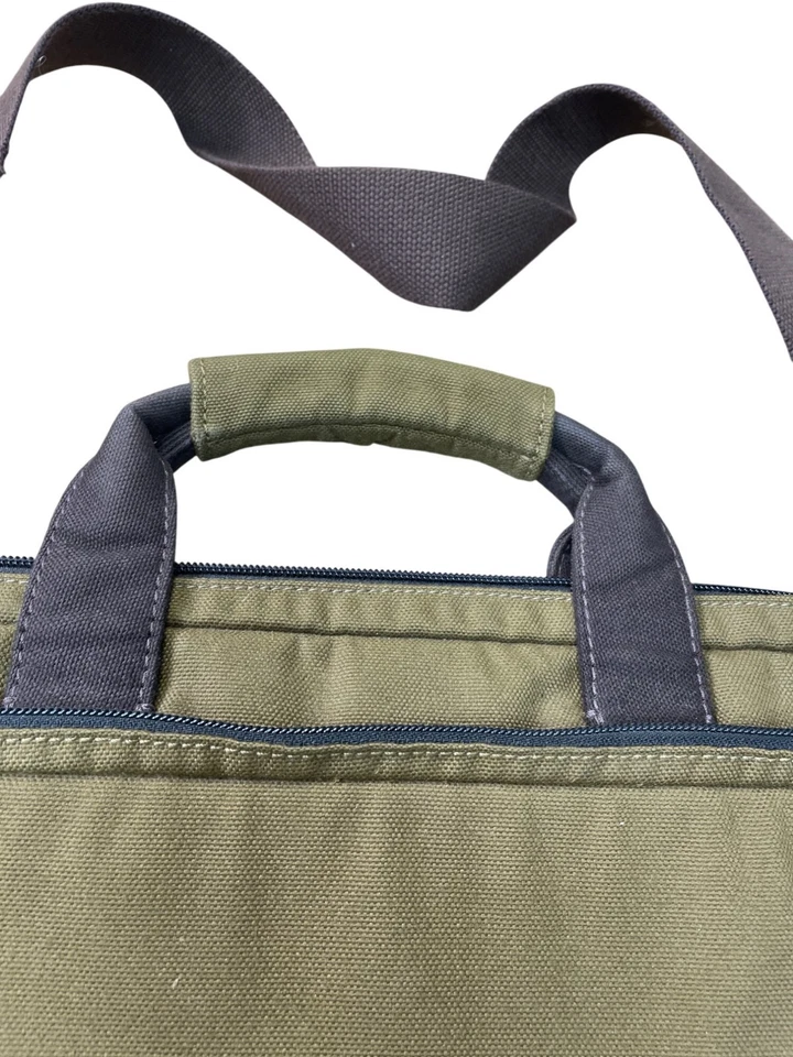 Bolso Mensajero para Laptop Jack Spade Verde Lona con Múltiples Compartimentos SKU 8995 Foto 3 de 4