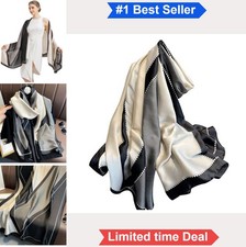 Women Satin Scarf Wrap 70x35 Inches Silk Feeling Polyester Shawl Headscarf Hair