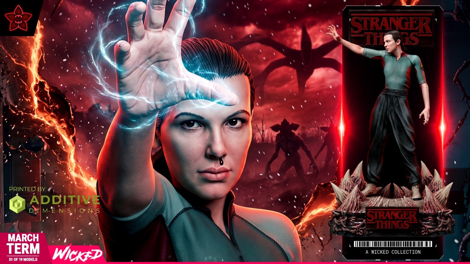 Eleven - Stranger Things FAN ART 1:6 Statue Resin 3D Printed DIY Model Kit