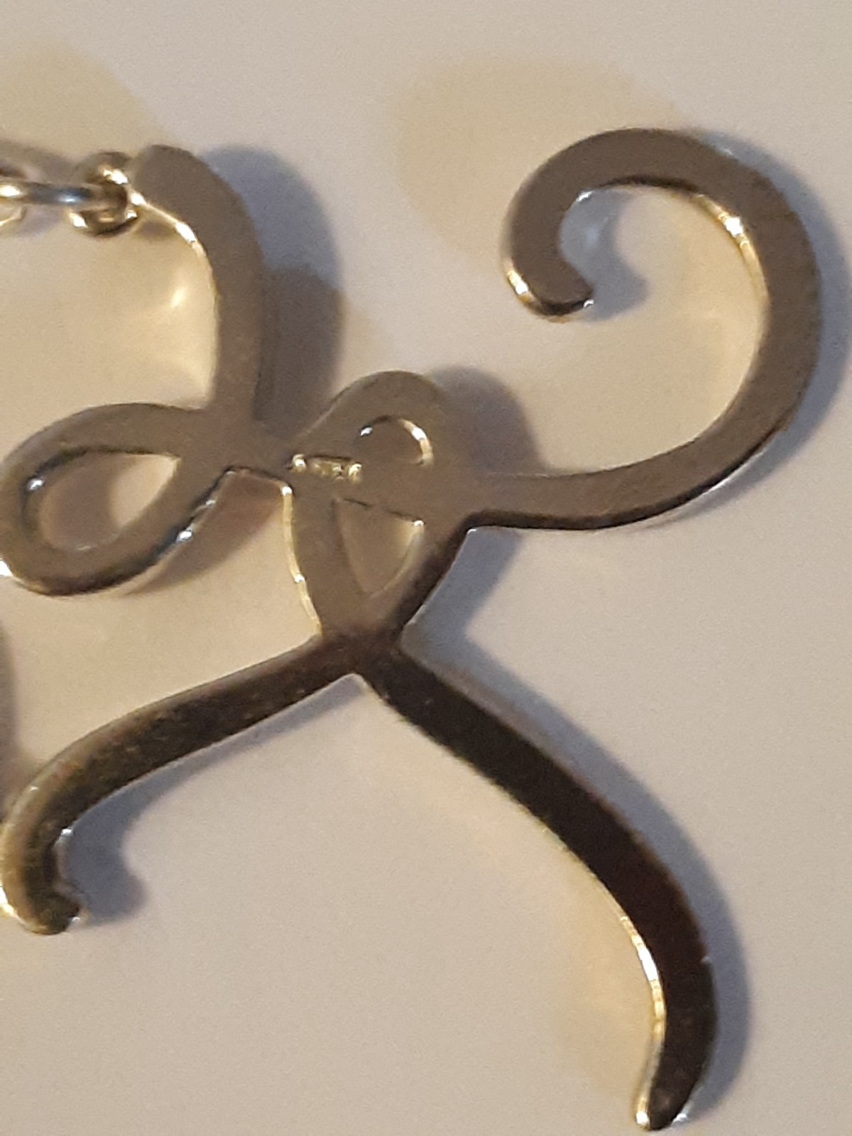 Silver necklace " K" Initial. - image 3