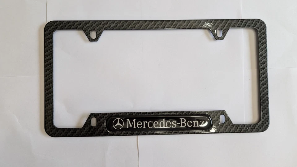 Mercedes Benz Plate Frame (Carbon Fiber) - 2 Pc Set For AMG Mercedes Car - Image 4 of 4