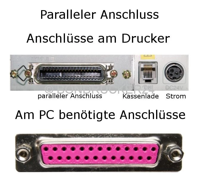 Bondrucker Apothekendrucker Epson TM-J TMJ 7500 weiss seriell parallel USB B - Bild 3 von 4