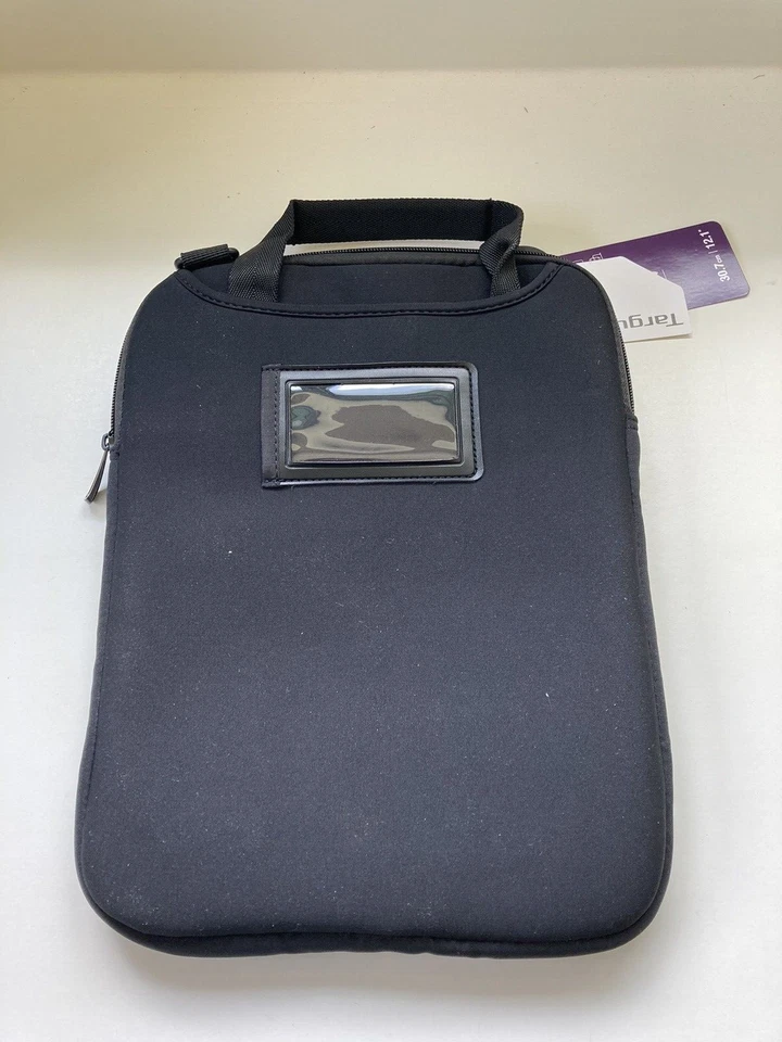 Targus Manga Vertical 12.1"-Funda para Portátil con Asas Escondidas, F. Bolsillo-NEGRO-NUEVO Foto 4 de 4