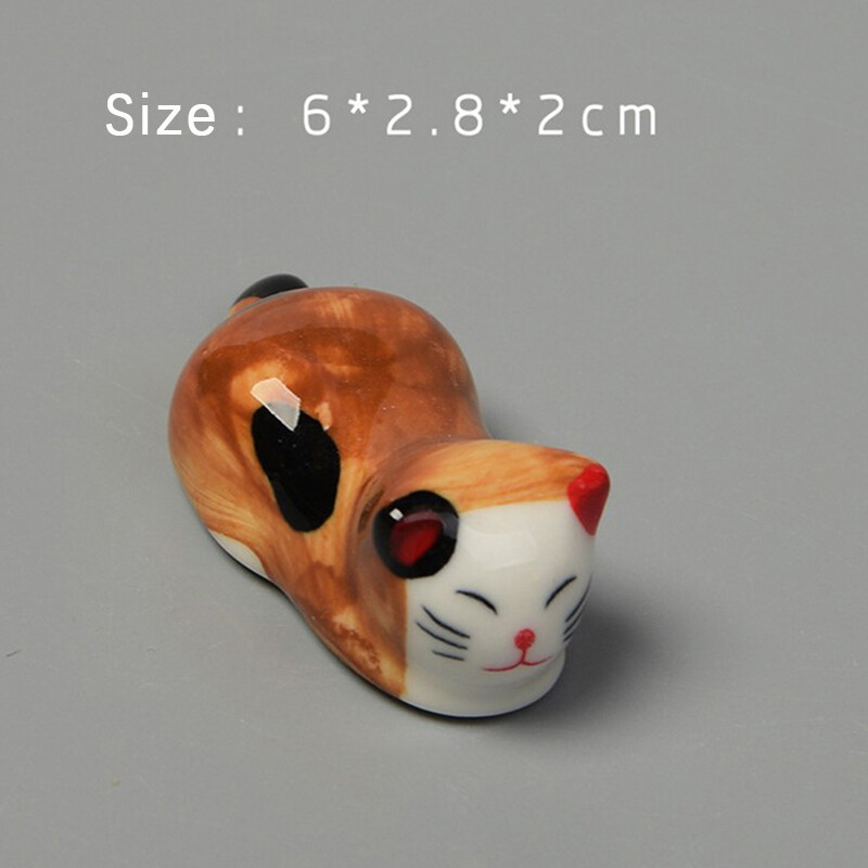 Cute Lucky Cat Chopstick Rest Ceramic Holder Chopstick Pillow Ceramic