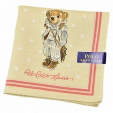 Polo Ralph Lauren Polo Bear Handkerchief Cotton 100 Dot Yellow 50cm