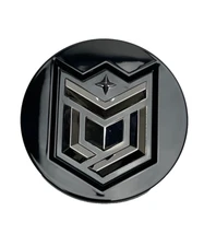 Dropstars Gloss Black/Chrome Snap In Center Cap (Middle Portion Only) 1284C61