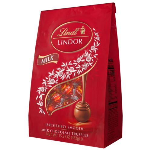 LINDOR Milk Chocolate Candy Truffles, 15.2 oz. Bag - Picture 4 of 4