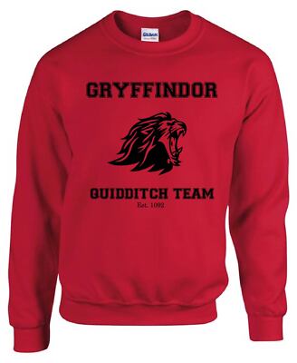 Personalisiertes Gryffindor Quidditch Sweatshirt Harry Potter inspiriert Kinder/Erwachsene