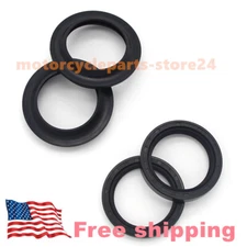 Front Fork Oil Seal Dust Wiper Boot Kit For Kawasaki GPX500R ZX500 88-90 38X50X8