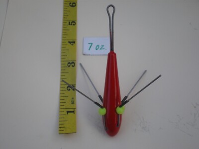 SPUTNIK STYLE SINKER, SURF WEIGHT, MUD WEIGHT, CLAW SINKER RED 