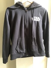 Youth XL 15/17  Star Wars LOGO Hooded Jacket Black w/ Luke Leia Vader Trooper