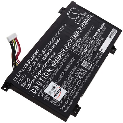 Akku für Laptop Medion Erazer X6807 11,4V 4000mAh/45,6Wh Li-Polymer Schwarz