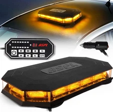 Upgrade Roof Top Beacon Emergency Strobe Light with Controller 56 LED Magnetic