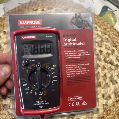 Amprobe Am-420 Digital Multimeter, Cat2 250v BRAND NEW Free Shipping