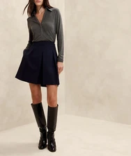 BANANA REPUBLIC Aleah Wool-Blend Polo Top #817970