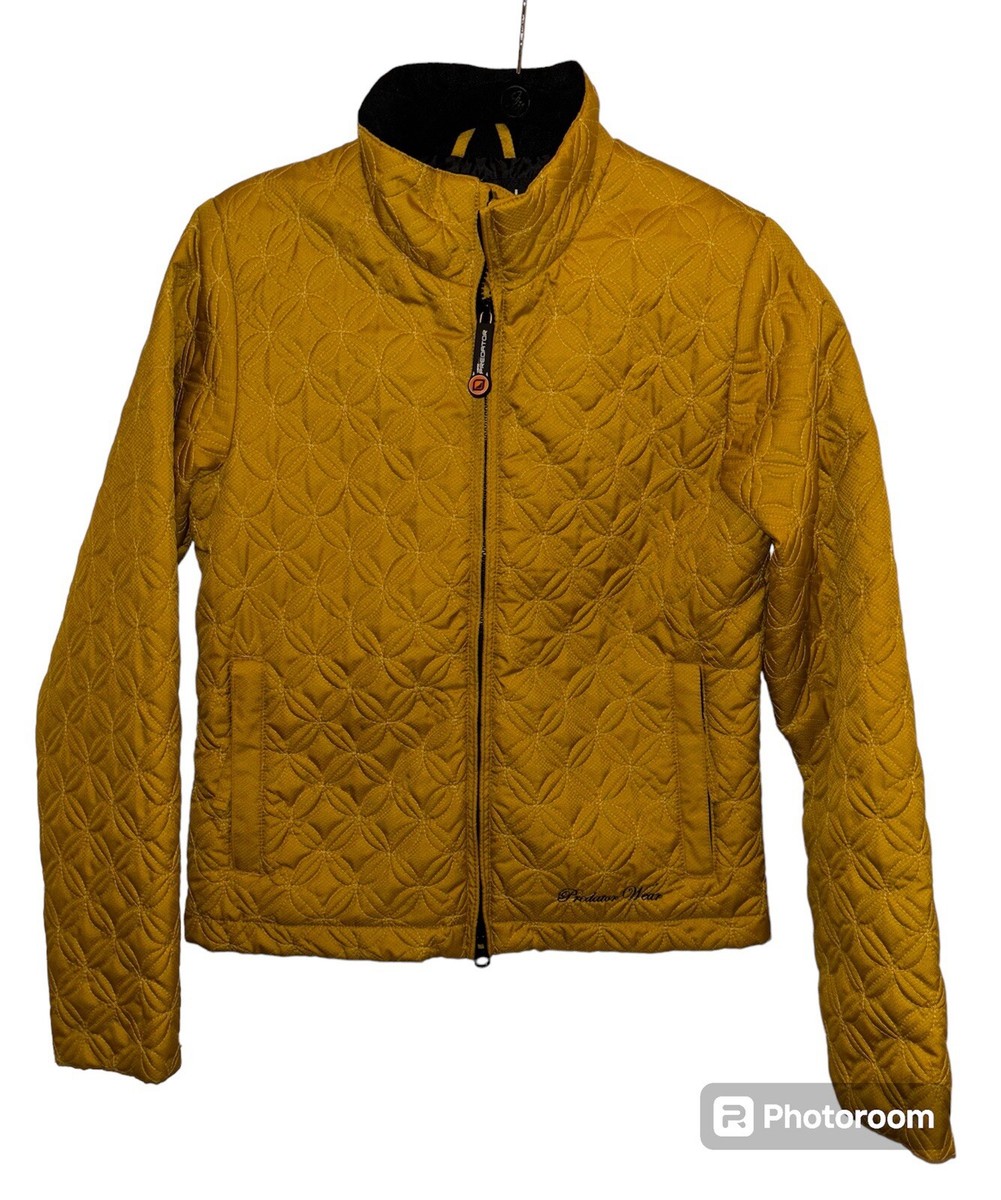Predator Wear Coat Jacket Quilted Lightweight Gold Marigold XS