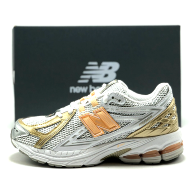 NEW* Youth Big Kids New Balance 1906 Running Sneakers White/Gold