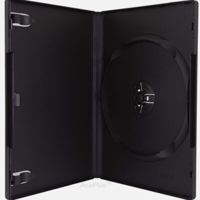 Standard 14 mm Black DVD Case and Outer Clear Sleeve (7 pack)