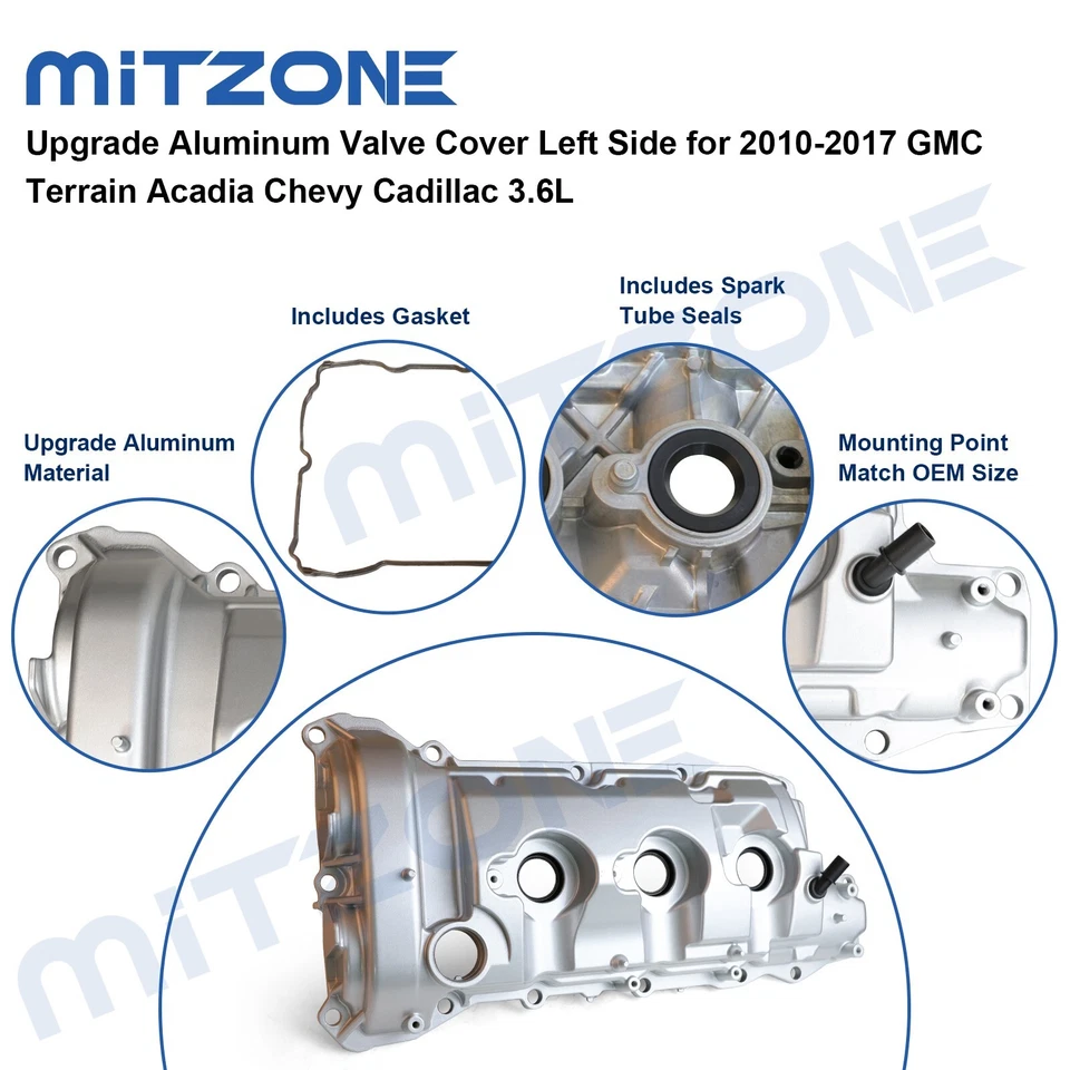 Cubierta de válvula de actualización lado derecho para Chevy Malibu Equinox Enclave 2008-2012 3,6 L🚗 Foto 4 de 4