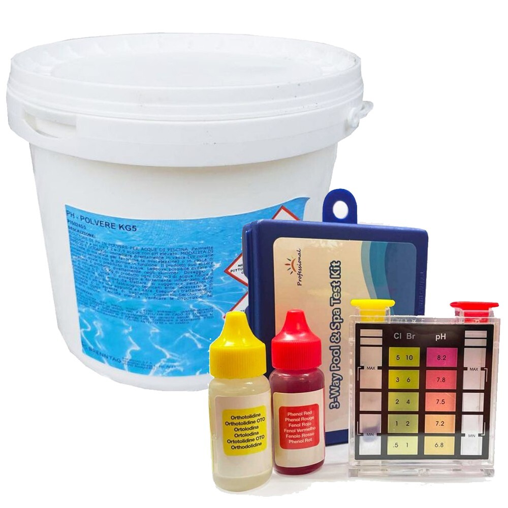 Correttore Riduttore pH Piscina Polvere 5 kg con Test - Offerta Top - 1