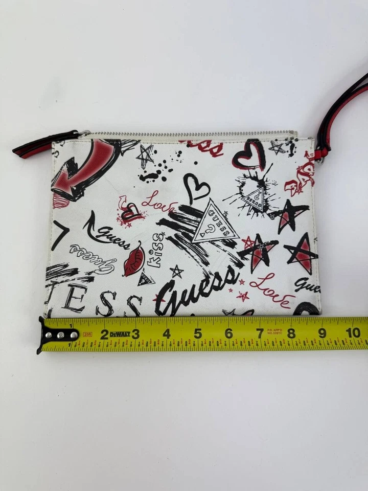 Muñequera Guess para mujer blanca con gráfico de grafito Foto 4 de 4